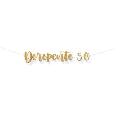Imagem de Faixa decorativa "De Repente 50" Glitter Ouro - 1 unidade - Cromus - R