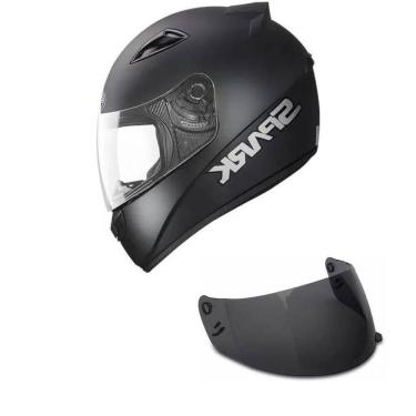 Imagem de Capacete Ebf New Spark Solid Preto Fosco Mais Viseira Fumê