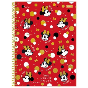 Imagem de Caderno Minnie Mouse Disney Espiral 1 Matéria 80F Escolar