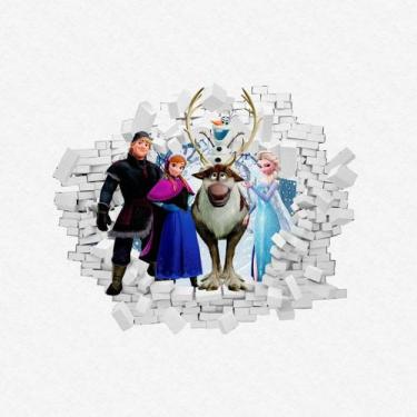 Imagem de Adesivo Buraco na Parede Recortado Frozen Elsa PPDAD028 - Papel de Par