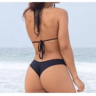 Imagem de Kit Verão (2x) Biquini Cortininha Sem Bojo Fio Dental Moda Feminina - 