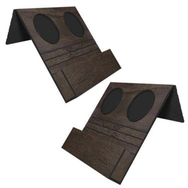 Imagem de Kit 02 Esteiras Bandejas Com Suporte Para Copos e Controle Para Sofá M