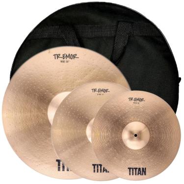 Imagem de Kit de Pratos Titan Tremor TNTK265 14`` 16`` 20``