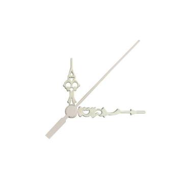 Imagem de Ponteiros para Máquina de Relógio Luiz Xv Médio 5,5cm Branco - UNIART