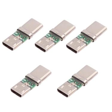 Imagem de xiwai 5 pçs/lote USB 2.0 micro conector fêmea de 5 pinos para USB tipo-C macho dados de energia PCB teste PCB placa adaptador PCBA para laptop, tablet, telefone