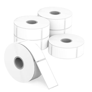 Imagem de PPELAO Compatível DYMO 30336 (2.5 cm x 2-1/20.3 cm) Etiquetas multiuso de código de barras/FNSKU, perfuradas, compatíveis com impressoras DYMO Labelwriter 550, 5XL, Rollo e Zebra [6 rolos/3000