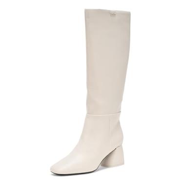 Imagem de DKNY Bota de cano alto feminina Cana, Branco macio, 40