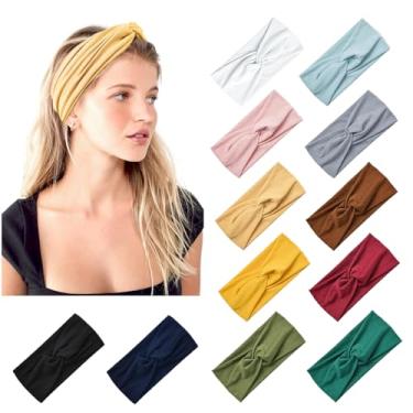 Imagem de Jesries Faixas de cabelo femininas antiderrapantes, turbante, faixas elásticas, para corrida, suor, ioga, para meninas