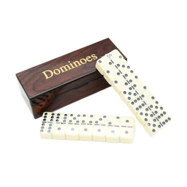 Imagem de harayaa Conjunto de dominós, ferramenta de ensino, presente de feriado, jogo de tabuleiro multifuncional de melamina profissional para noite de jogos em