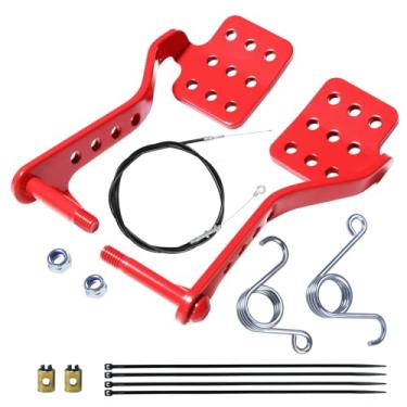 Imagem de HOLATO Cabo de acelerador Go Kart Pedals 180.3 cm com kit de molas de retorno do acelerador de freio para Predator 196cc 212cc 6,5hp Road Rocket Azusa Radio Flyer Vintage Carter Super Wheel Kids