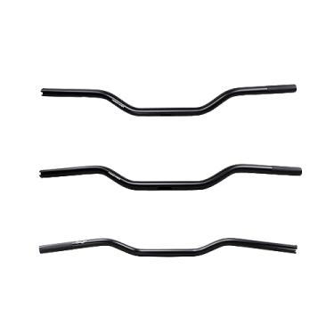 Imagem de POWER JAMES Guidão Reto 100% Alumínio Preto Drag Bar Compatível com Harley Davidson Street Bob, Low Rider St, Dyna Fxd, Road King 1.0" (T6 Preto)