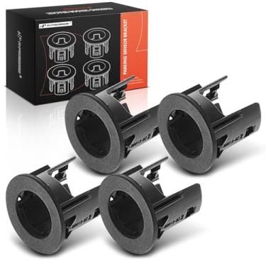 Imagem de A-Premium Moldura de retentor de sensor de assistência de estacionamento traseiro interno e externo de 4 peças compatíveis com modelos Ford selecionados - F-250 F-350 F-450 F-550 Super Duty 2015-2016,