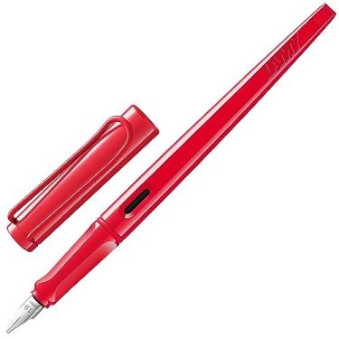 Imagem de Lamy Joy Strawberry - Caneta-tinteiro de caligrafia com aderência ergonômica e ponta de aço polido na largura da linha 1,5 mm - Caneta-tinteiro de caligrafia com ponta de fita - incl. cartucho de