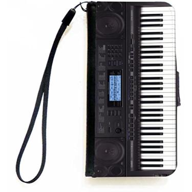 Imagem de Rikki Knight Capa carteira flip com teclado elétrico para iPhone 5c da Apple com aba magnética