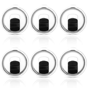 Imagem de WOPPLXY Pacote com 6 tampas de copo de 590 ml para Yeti, tampa de substituição para tampas Yeti, tampas magnéticas de substituição compatíveis com Yeti com tampa Yeti de 590 ml, copo de café Rambler