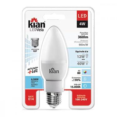 Imagem de Lampada Led Vela Lt 4,0W 6500K E14-27 Kian