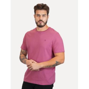 Imagem de Camiseta Dudalina Masculina Essentials Modal Logo Rosa Médio, S/P