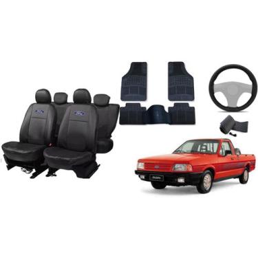 Imagem de Conjunto de Capa de Couro Pampa 82-97 + Tapete e Capa de Volante - aer
