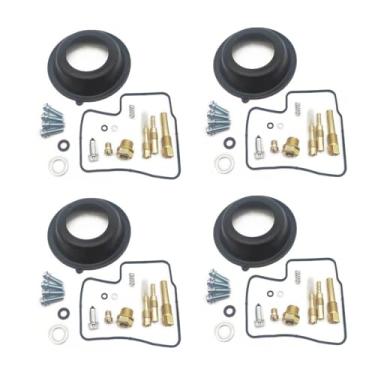 Imagem de Kit de reparo de carburador para Honda Shadow 500 VT500C 83-85 VT 500 VT500 C 500C Sistema de combustível junta de agulha flutuante diafragma a vácuo (4 peças)