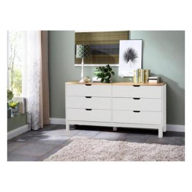 Imagem de Cômoda de Madeira Maciça com 6 Gavetas - IdeaHome