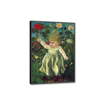 Imagem de Otto Dix Impressão em tela arte de parede famosas pinturas a óleo reproduções 'untitled4' Fine Art Poster Prints. Imagens abstratas em tela para decoração de parede 50x70 cm (20x28in) BlackFrame