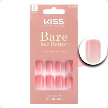 Imagem de Unhas Postiças Curta Kiss Ny imPress Bare But Better So Natural Bn301b