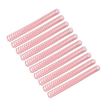 Imagem de 10 Pçs Pente Encadernação Espinhos 30 Anel Plástico Pasta Pentes 150 Folhas de Papel 70g para Papel A4 para Relatórios Apresentações Professores Estudantes (Rosa)