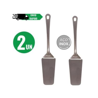 Imagem de Kit Espátulas Para Corta Bolo Tortas Pizza Pudim em Aço Inox para casa