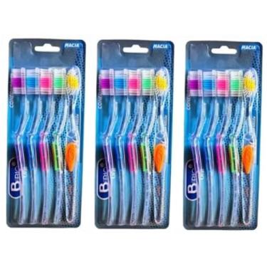 Imagem de Escova de Dentes Oral - Pacote Família 5 Unidades - Cerdas Médias Coloridas Macias