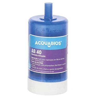 Imagem de Refil Filtro De Água Ab40 Carbon Rosca Curta Granular Acquabios 1005-0004 (Compatível Forusi, Viqua, Sap E Multimarcas), Acquabios, Refil Filtro Purificador De Água Para Bica Móvel, Azul, Tripla Filtr