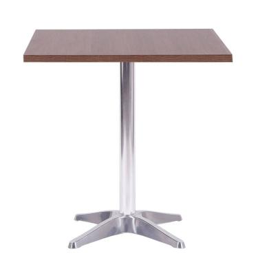 Imagem de Mesa Delta 76,50 cm (Altura) com Tampo em MDP Quadrado 80 cm Imbuia