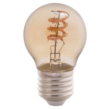Imagem de Lâmpada Led De Filamento Espiral Tramontina G45 4 W 2200 K Luz Amarela âmbar Tramontina