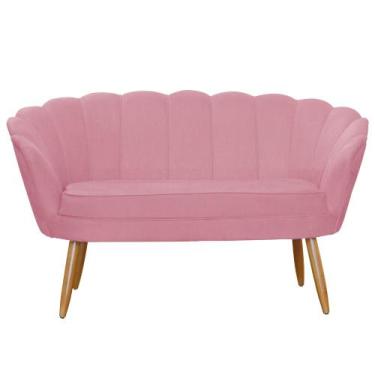 Imagem de Poltrona Namoradeira Decorativa Pétala belo tok - Suede - Petala, Rosa