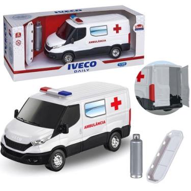 Imagem de Van Miniatura Brinquedo Iveco Daily Ambulância Com Acessório - Usual B