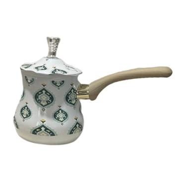 Imagem de Bothyi Cafeteira turca, mais quente com maçaneta, flagelo de manteiga, cafeteira de capa com manteiga mais quente para camping em casa de viagem, 720ml