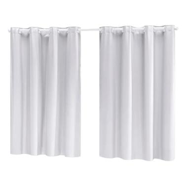 Imagem de Cortina Blackout PVC (Plástico) Decorativa Corta Luz 100% 2,00M x 1,30M de Janela com Ilhós (BRANCO)