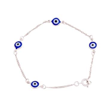 Imagem de Pulseira com Olhos Gregos ródio branco