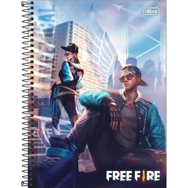 Imagem de Caderno 01X1 Capa Dura Free Fire 80Fls Pacote Com 04
