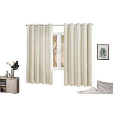 Imagem de Cortina  Sem Voil Corta Luz Ilhós Tabaco 4,00x1,80 - Empório Luz, Palh