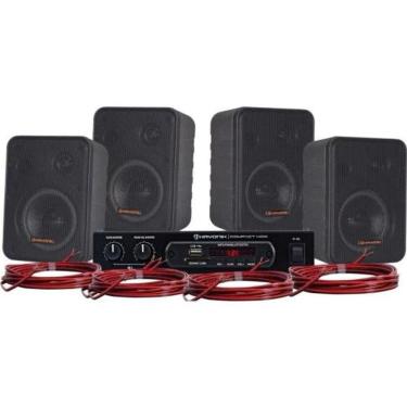 Imagem de Kit Som Ambiente 400W Musical Ambience 4000 V2 Preto Hayonik
