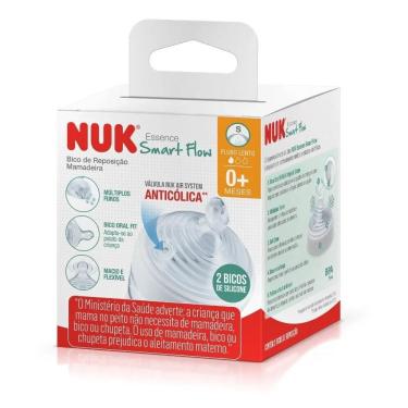 Imagem de Bico Para Mamadeira Essence Smart + 0M Fluxo Lento 2Und Nuk