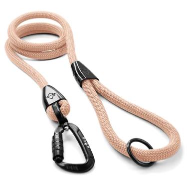 Imagem de MADE TO ROAM Coleira Explorer Premium - Coleira de corda de escalada com mosquetão de alumínio de aviação automática - Carolina Blooms, 1,8 m