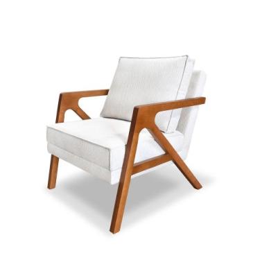 Imagem de Poltrona Mona Linho Boucle - Lucadi Home, Linho Boucle Off White