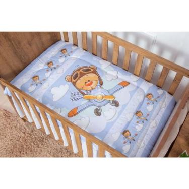 Imagem de Edredom POP para bebê Menino e Menina - Miguel Baby, Urso Aviador