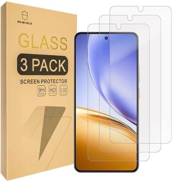 Imagem de Mr.Shield Protetor de tela compatível com Realme 14 5G [vidro temperado] [pacote com 3] [vidro japonês com dureza 9H]