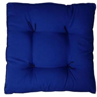 Imagem de Almofada Assento Cadeira Futon Grande 60x60 Decoração Sofá Confortável Cores Diversas (Azul Royal)