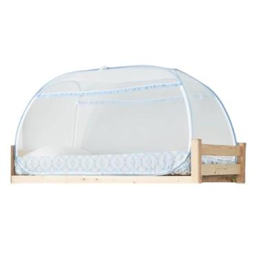 Imagem de Tenda de mosquiteiro dobrável de poliéster respirável para a família, rede mosquiteira pop-up, cama de solteiro