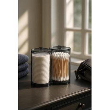 Imagem de Porta Algodão e Cotonete em Acrílico Organizador Super Resistente. - J