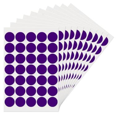 Imagem de YIKIADA Adesivos de pontos roxos etiquetas redondas de 2,5 cm, decalques de codificação de cores, etiquetas coloridas para escritório, sala de aula, casa, quintal, venda 350 peças