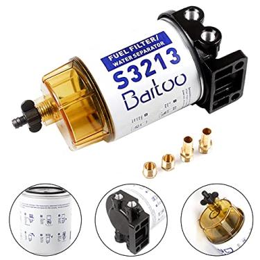 Imagem de BARTOO Separador de Água e Combustível S3213 Marinho, Porta Npt de 3/8 Pol. para Motor de Popa Mercury 35-60494-1 Yamaha Racor Sierra Motor Boat 10 Micron - Substitui B32013, 18-7932